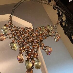 👗 Elegant antique Multi-Color Statement Necklace